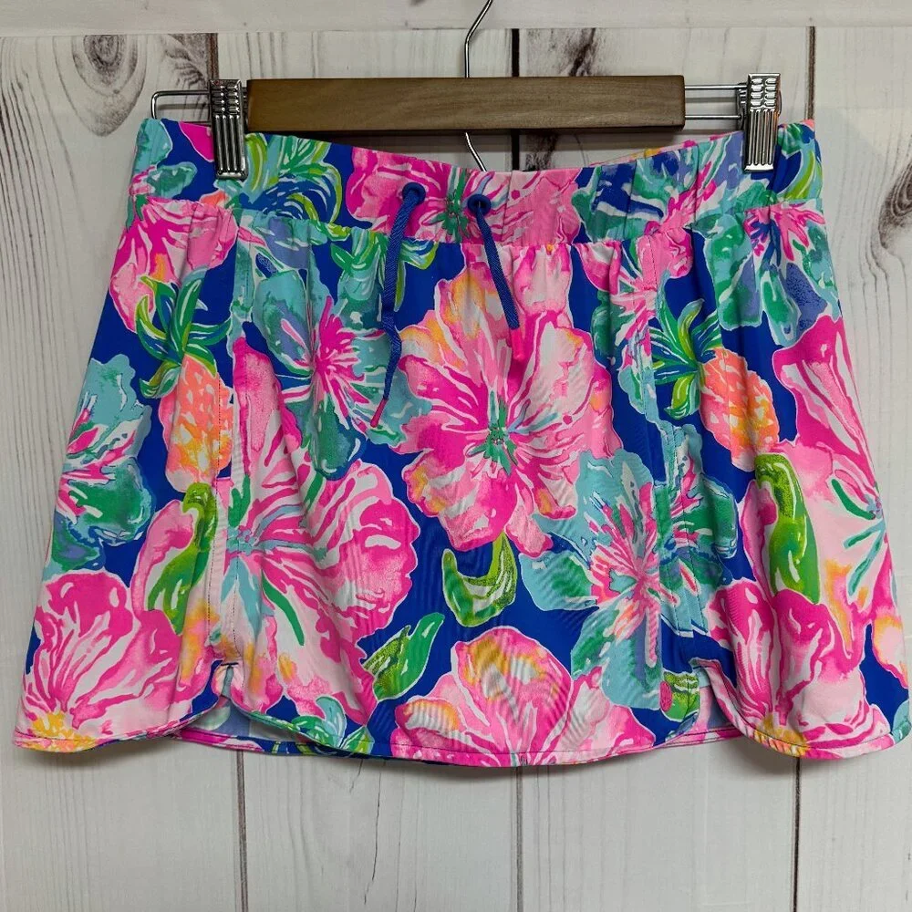 Lilly Pulitzer Luxletic Nadia Skort Medium Beckon Pink UPF‎ 50+ EUC